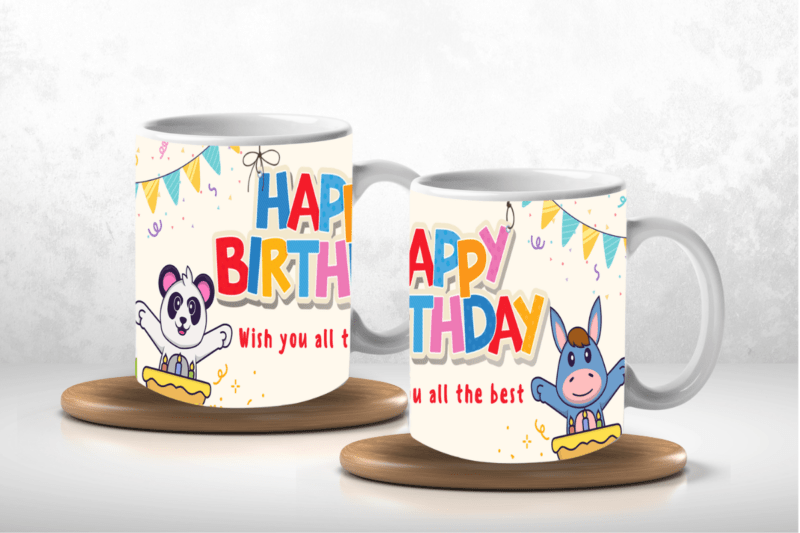 cartoon birthday coffee mug- Exotica Candela
