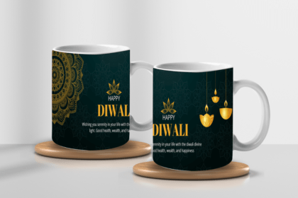 Diwali Special Coffee Mug (Black)